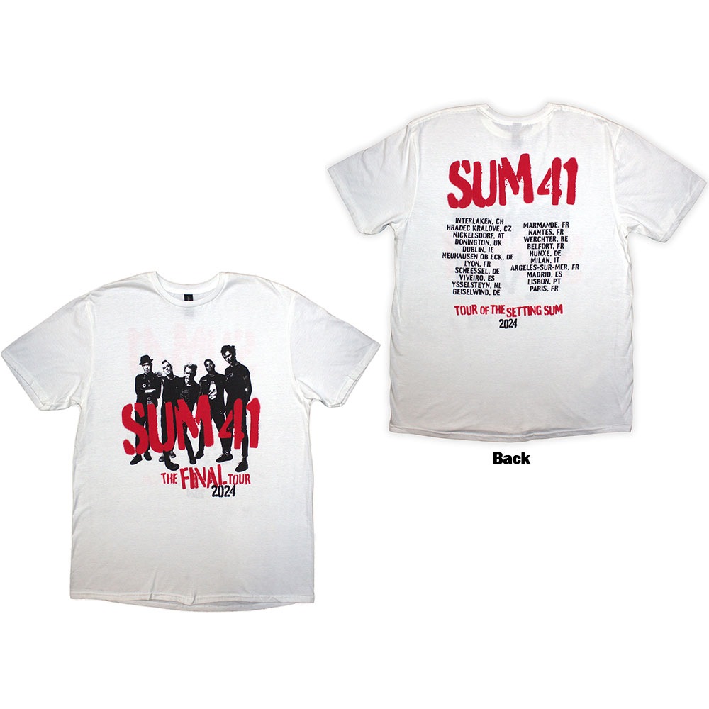 Sum 41 - Tour '24 Spray Paint Heren Tshirt - Wit